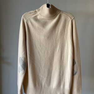 Burberry Brit Men's Cream Sweater with Elbow Patches